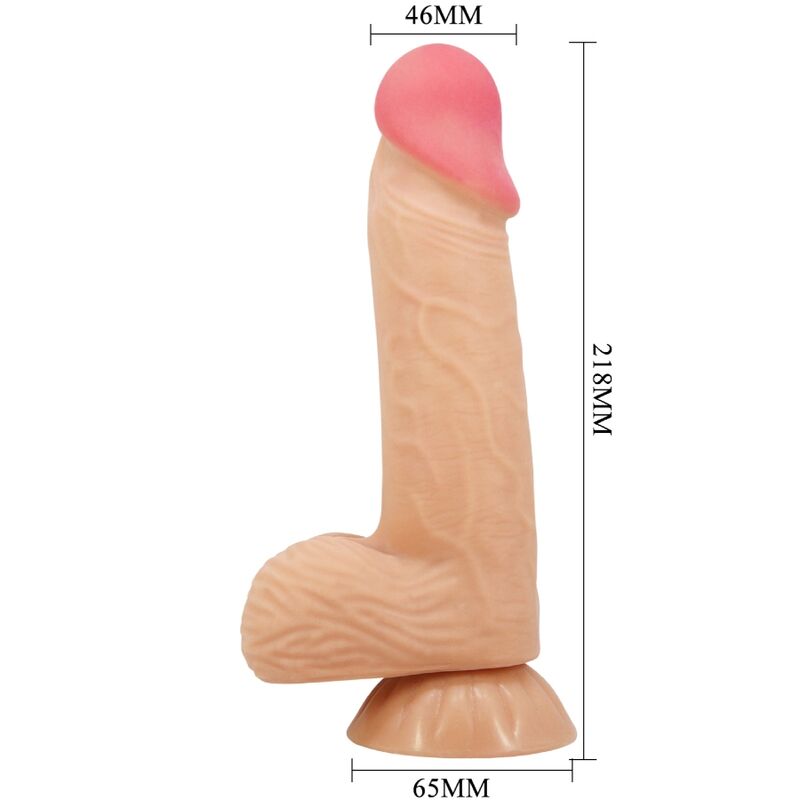 PRETTY LOVE - SLIDING SKIN SERIES realistischer Dildo mit gleitendem Haut-Saugnapf 20,6 cm