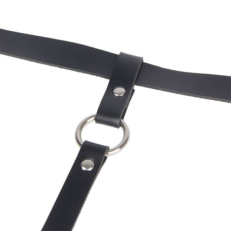 SUBBLIME - Lederketten-Beinharness Schwarz Eine Größe