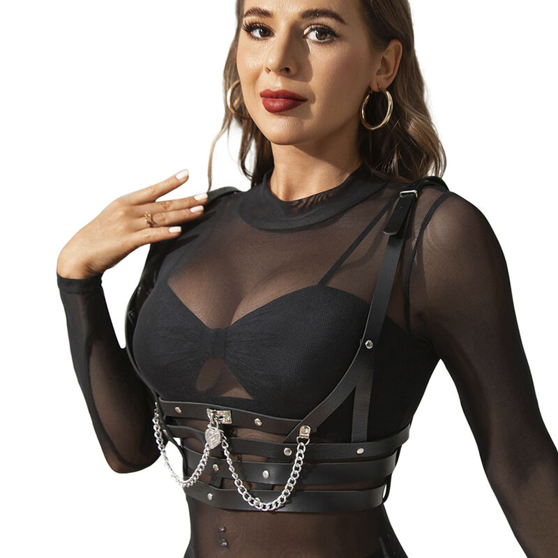 SUBBLIME - KORSAGE-HARNESS MIT KETTENDDETAIL EINE GRÖSSE