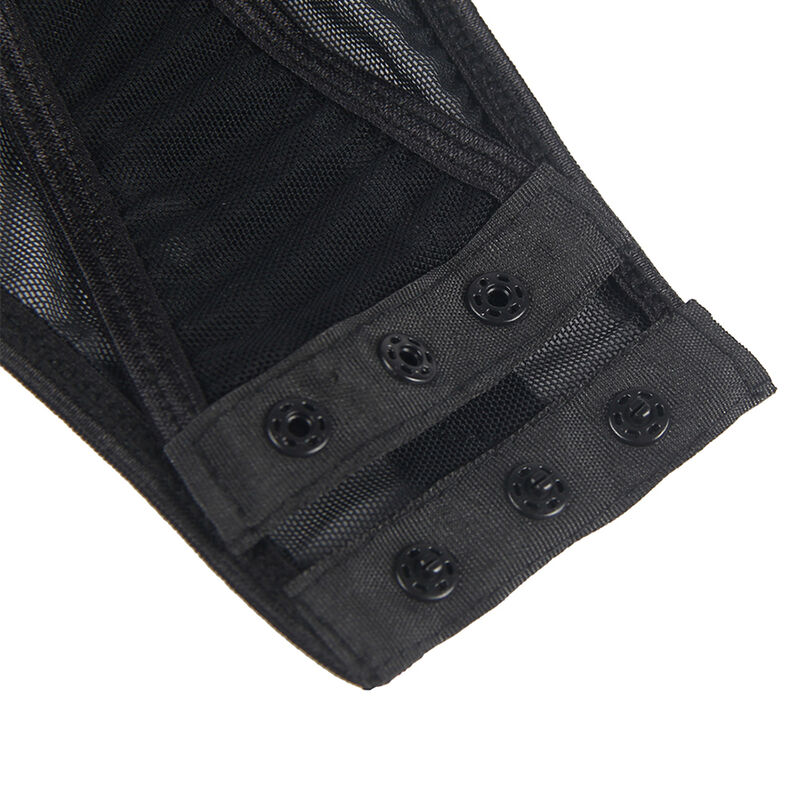 SUBBLIME - TEDDY MIT STRUMPFBANDDETAIL BRUST SCHWARZ L/XL