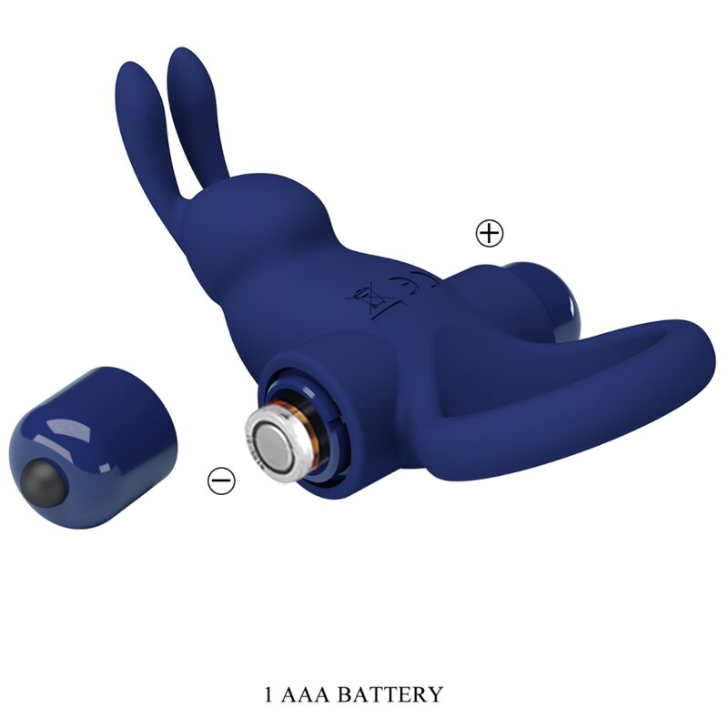 PRETTY LOVE - JIRO Kaninchenring mit Vibration Blau