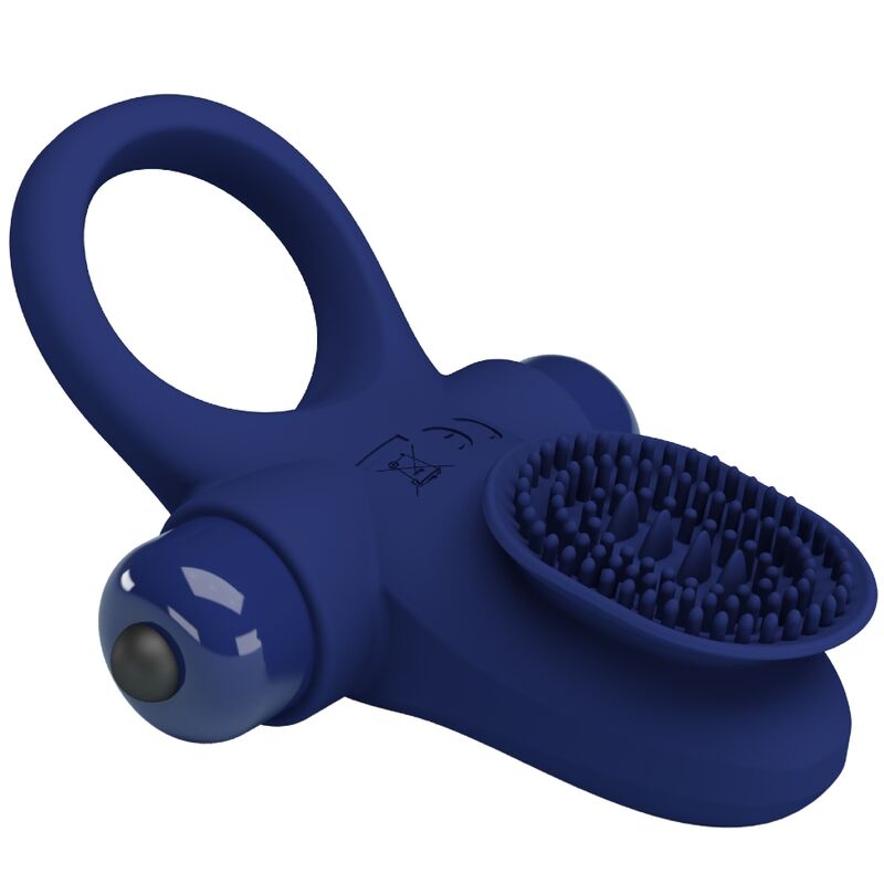 PRETTY LOVE - Penisring mit Vibration Blau