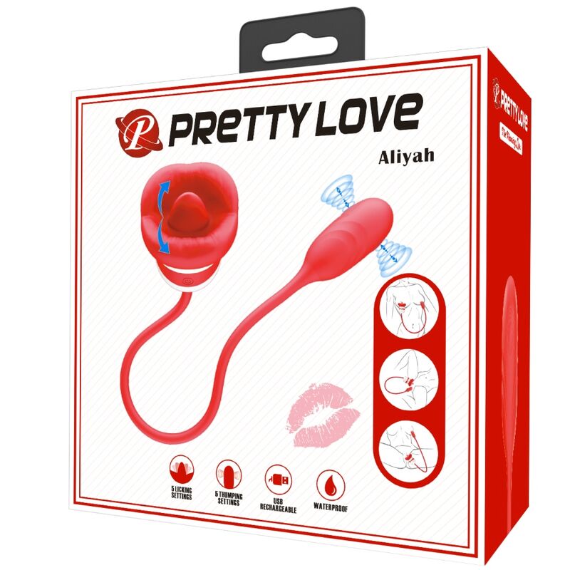 PRETTY LOVE - ALIYAH Masturbator mit rotem Mund
