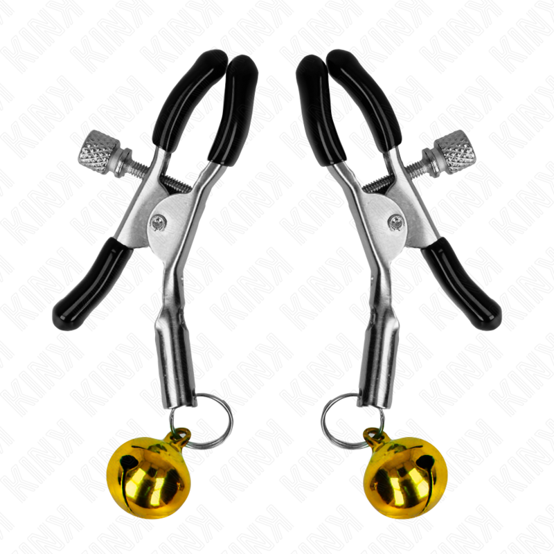 KINK - Goldene Einzelne Glocken-Nippelklemme 6 cm