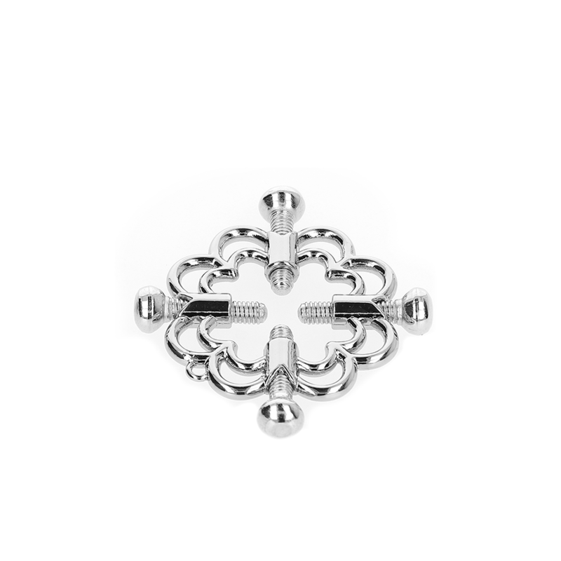 KINK - Metallische Blumen-Nippelklemmen