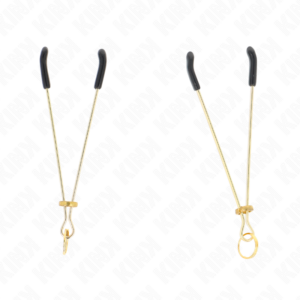 KINK - Dünne Nippelklemmen Gold 7 cm