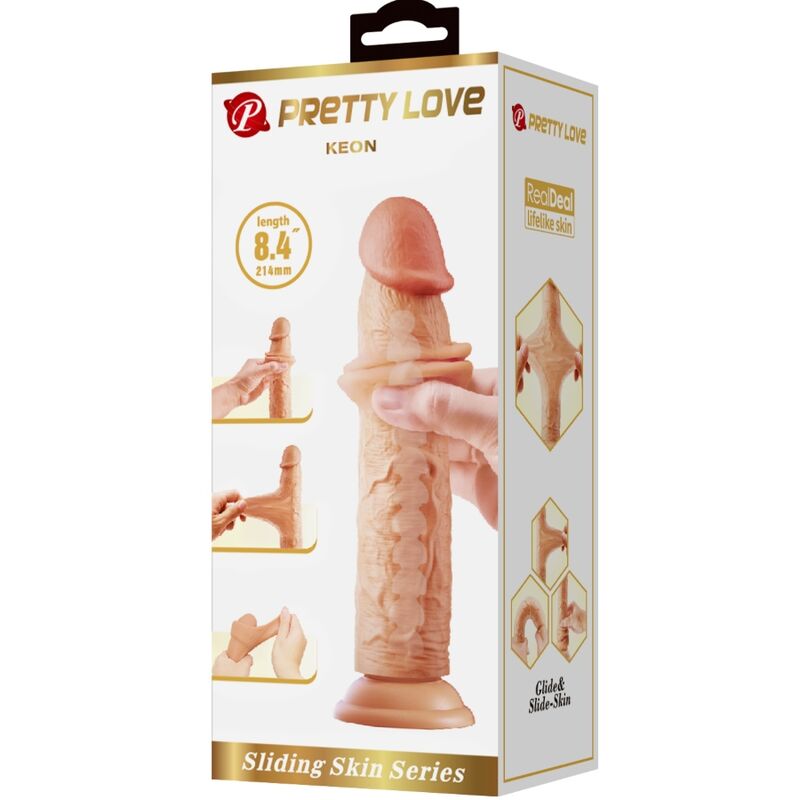 PRETTY LOVE - KEON realistischer Dildo 21 cm Fleisch