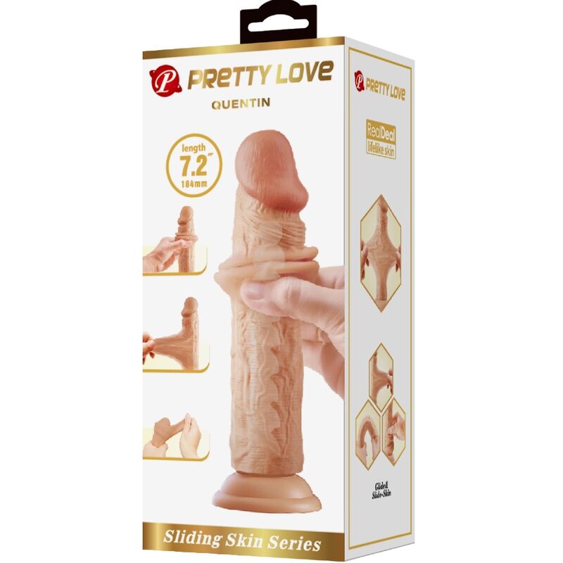 PRETTY LOVE - QUENTIN realistischer Dildo 18 cm Fleisch