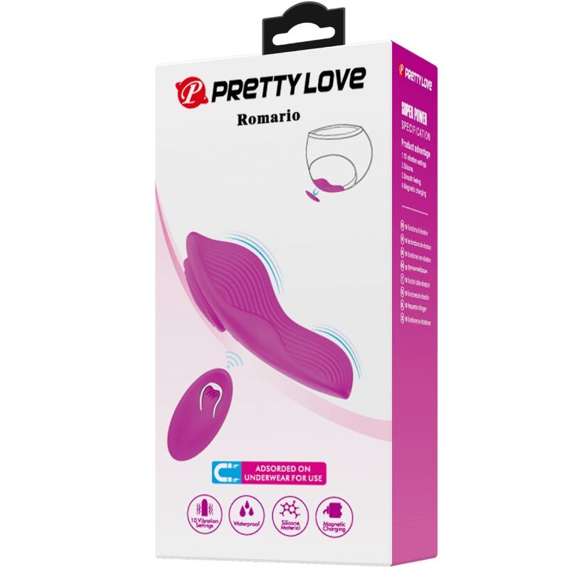 PRETTY LOVE - ROMARIO Auflege-Klitorisstimulator mit Fernbedienung Rosa