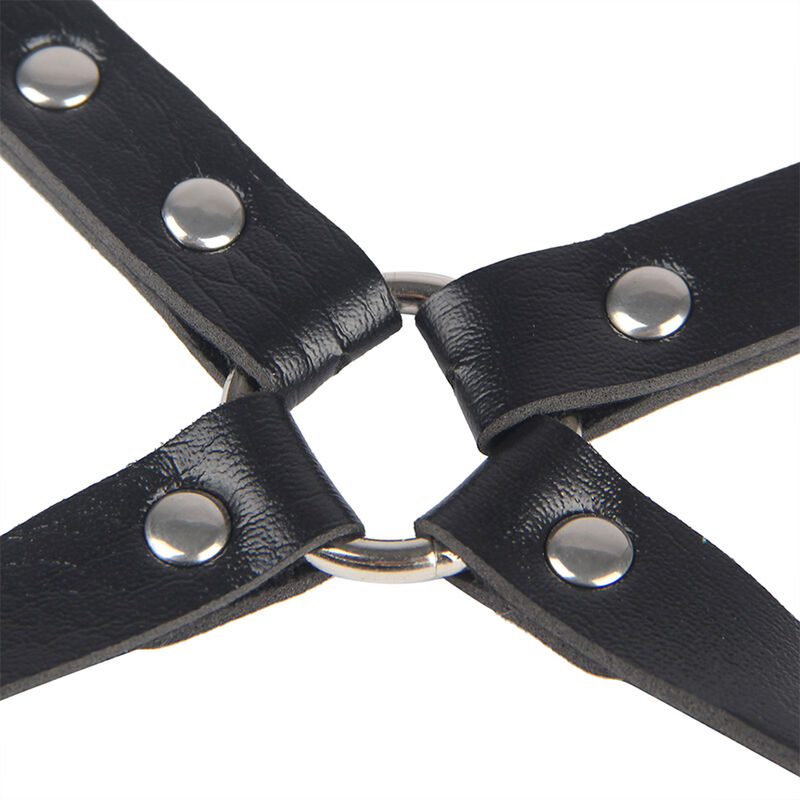 SUBBLIME - 953690 Handschellen mit Bondage-Gürtel Schwarz Eine Größe