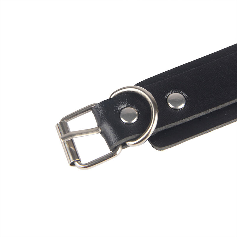 SUBBLIME - 953690 Handschellen mit Bondage-Gürtel Schwarz Eine Größe
