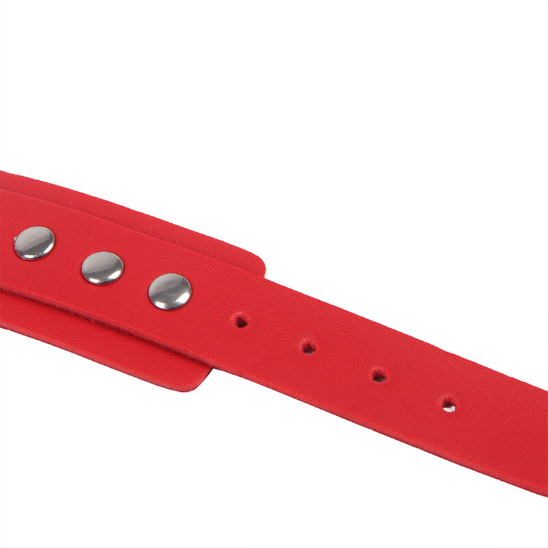 SUBBLIME - 953706 Handschellen mit Bondage-Gürtel Rot Eine Größe