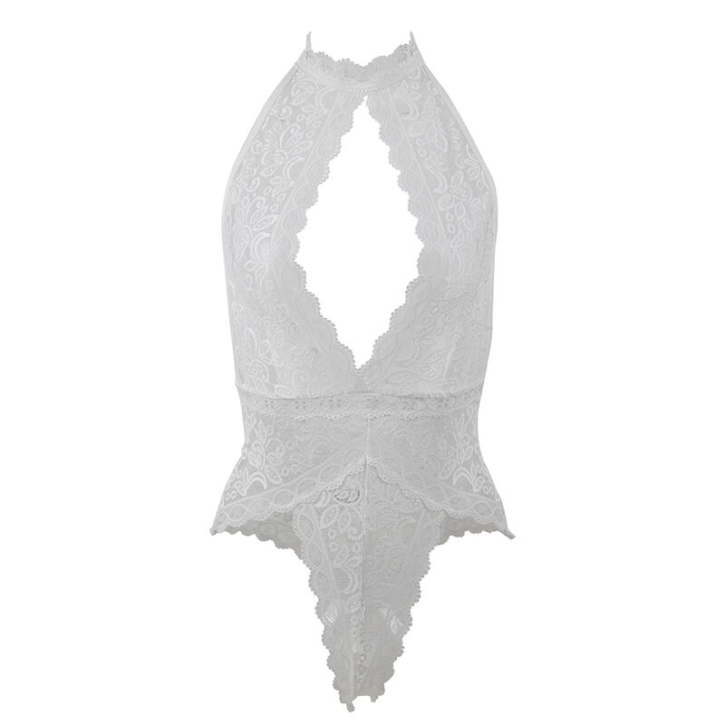 SUBBLIME - 953850 Spitzen-Bodysuit Weiß S/M