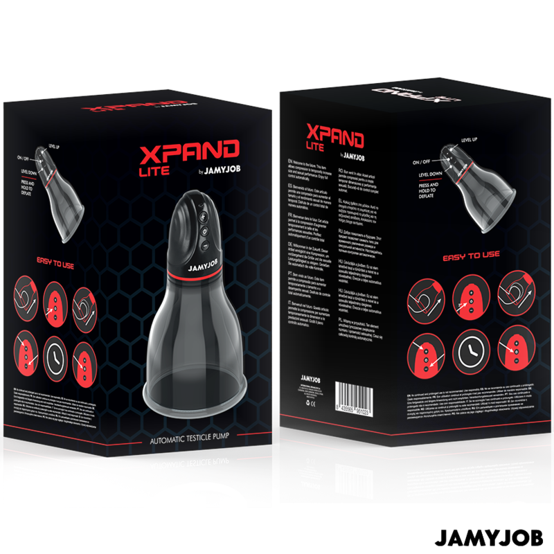JAMYJOB - XPAND LITE automatische Hodenpumpe 3 Saugstufen Grau
