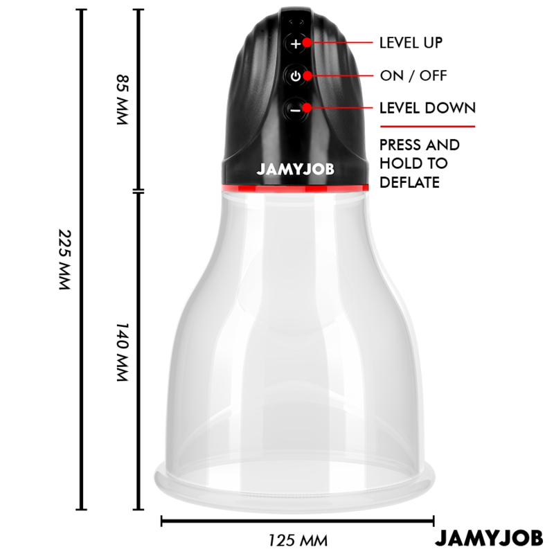 JAMYJOB - XPAND LITE automatische Hodenpumpe 3 Saugstufen Grau