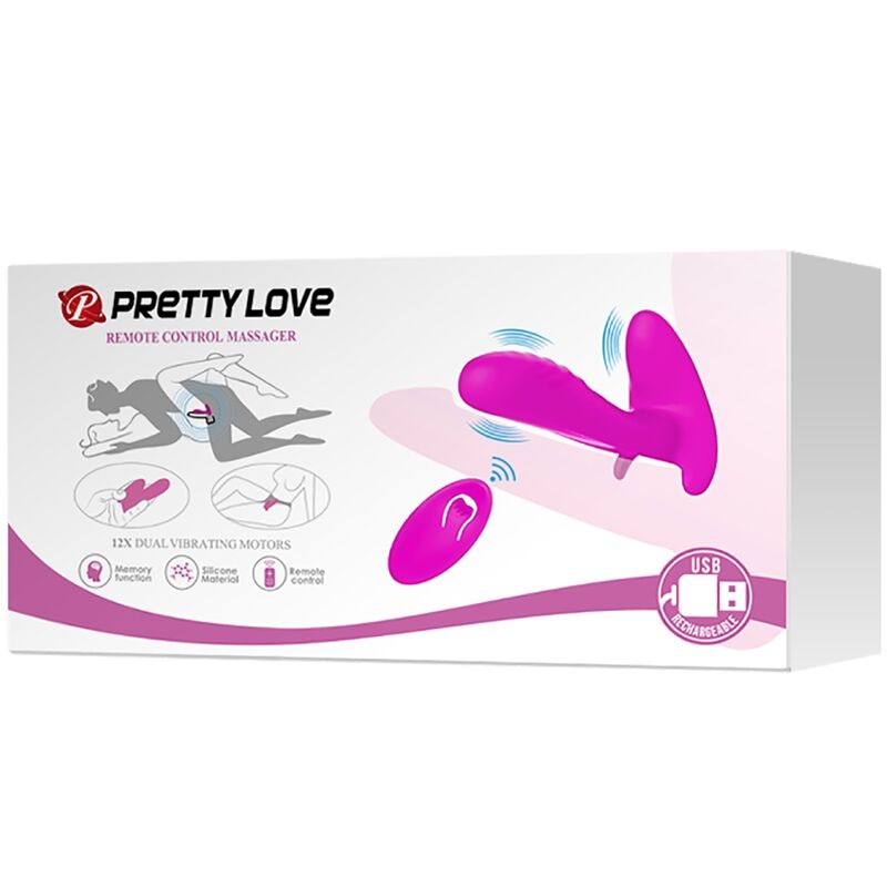PRETTY LOVE - Massager & Vibrator 12 Vibrationen Fernbedienung Lila