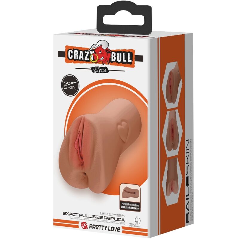 CRAZY BULL - Scharlachrotes Vagina- und Anus-Design mit Herzfleisch