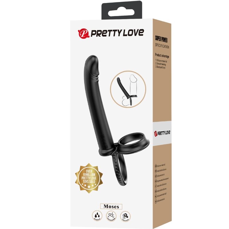 PRETTY LOVE - DILLION DOPPELTE PENETRATION DOPPELTER PENISRING SCHWARZ