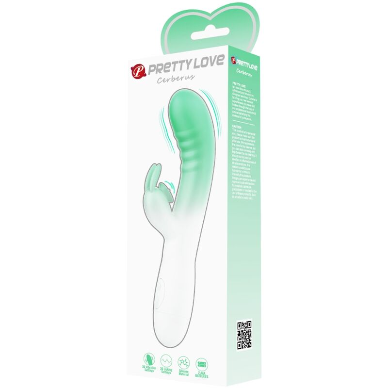 PRETTY LOVE - CERBERUS RABBIT VIBRATOR 30 VIBRATIONEN GRÜN