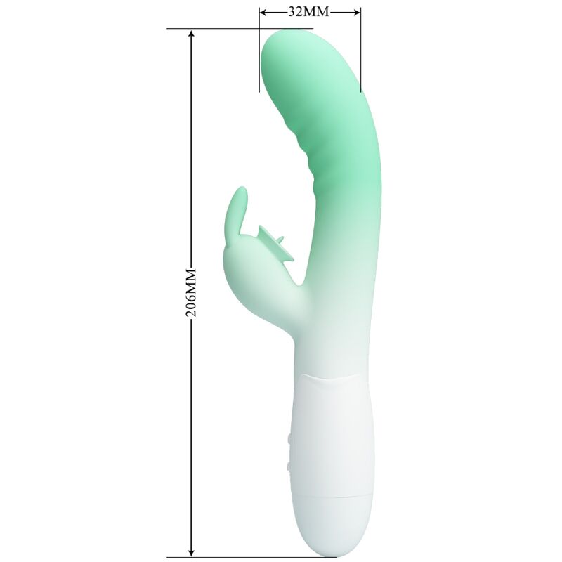 PRETTY LOVE - CERBERUS RABBIT VIBRATOR 30 VIBRATIONEN GRÜN