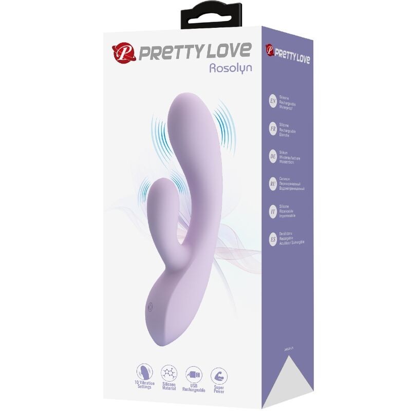 PRETTY LOVE - ROSOLYN RABBIT VIBRATOR 10 VIBRATIONEN Lila