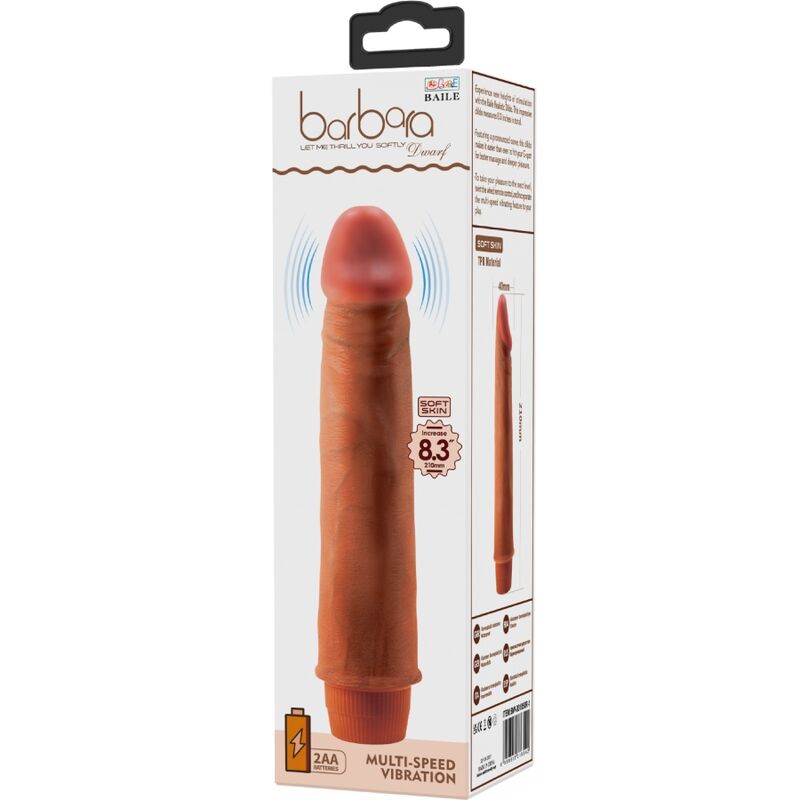 BAILE - ZWERG realistischer Vibrator 21 cm Mulatte