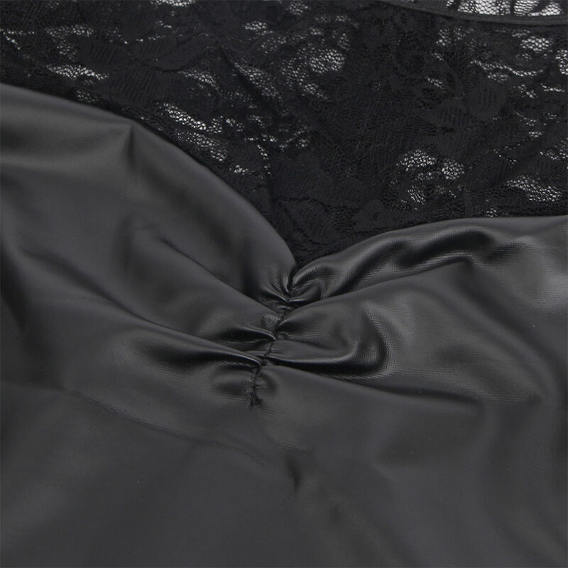 SUBBLIME - 955601 Langärmliges Kleid mit schwarzer Spitze L/XL