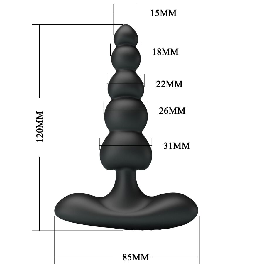 PRETTY LOVE - CORBAN Analvibrator 10 Vibrationen Schwarz