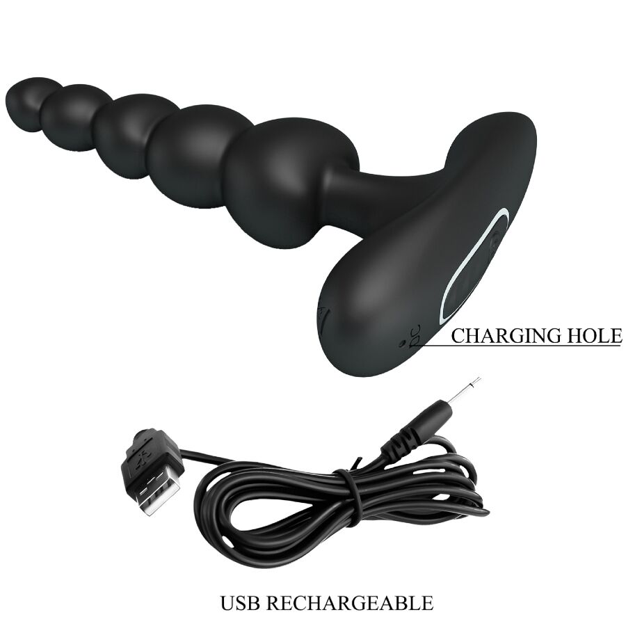PRETTY LOVE - CORBAN Analvibrator 10 Vibrationen Schwarz