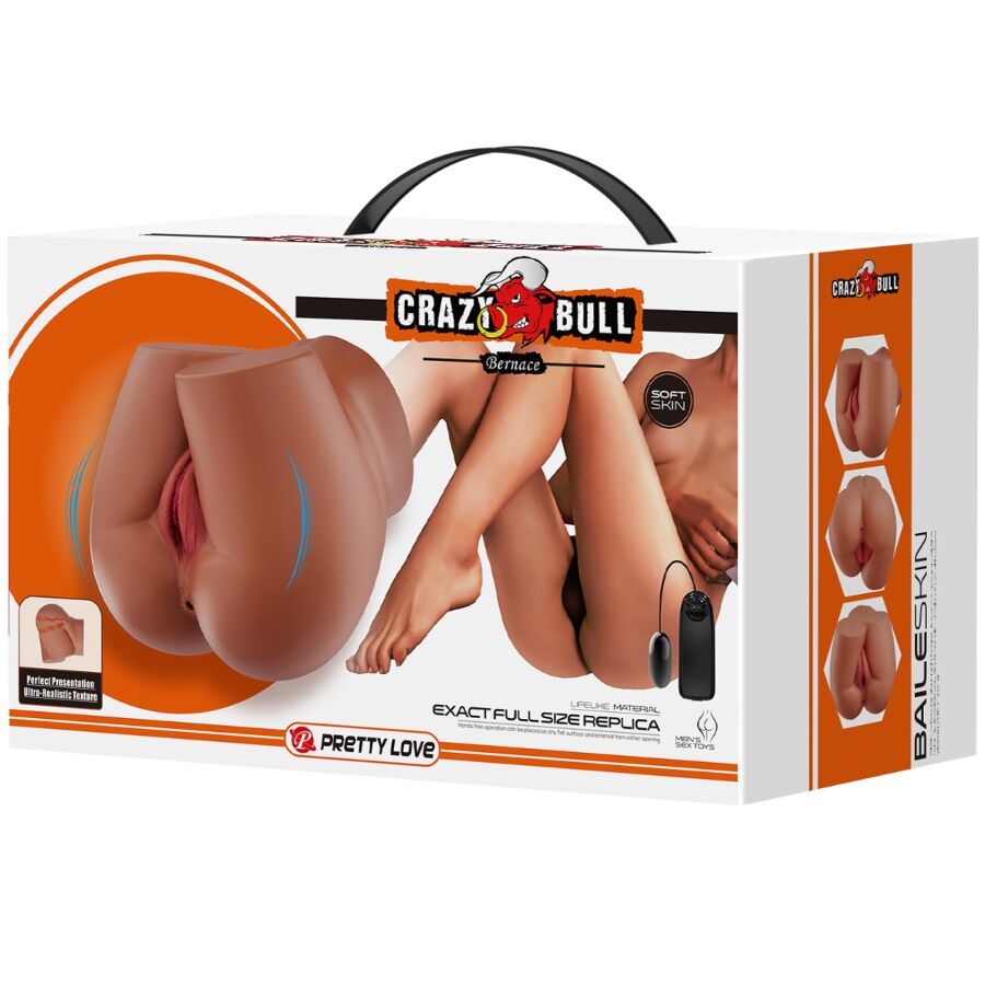 CRAZY BULL - BERNACE ASS VIBRATOR MIT REALISTISCHER VAGINA UND ANUS MIT FERNBEDIENUNG