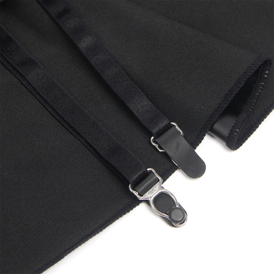 SUBBLIME - 957711 Lederkleid mit Spitzenreißverschluss Schwarz L/XL