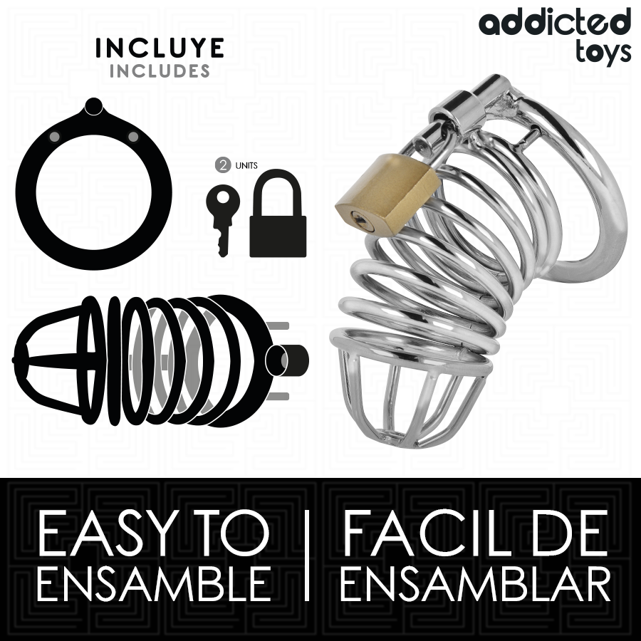 ADDICTED TOYS LOCKED - IRON CELL Metall-Peniskäfig Größe M