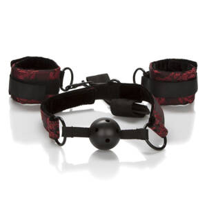 CALEXOTICS - SCANDAL atmungsaktiver Ballknebel mit Handschellen