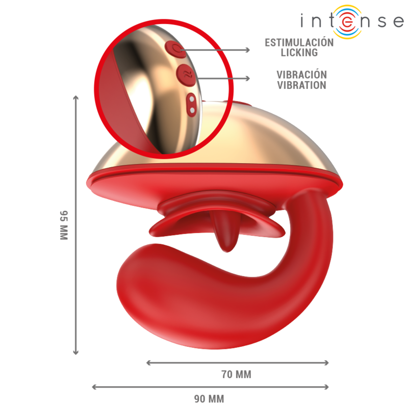INTENSE - MARIAH VIBRATOR & STIMULATOR IN U-FORM 10 VIBRATIONSROT