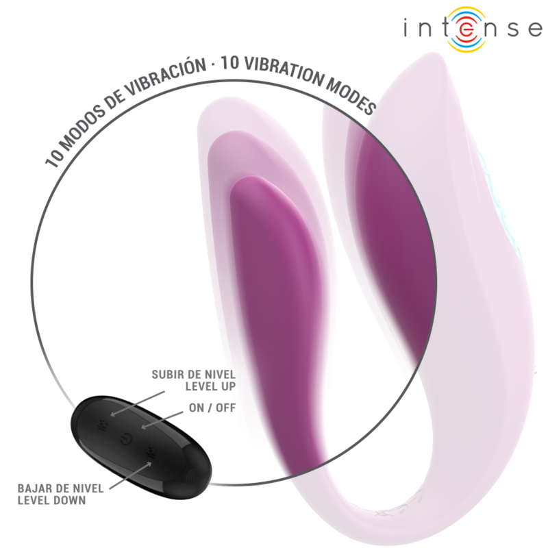 INTENSE - ANNIE U-FÖRMIGER VIBRATOR UND STIMULATOR LILA MIT FERNBEDIENUNG