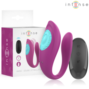 INTENSE - ANNIE U-FÖRMIGER VIBRATOR UND STIMULATOR LILA MIT FERNBEDIENUNG