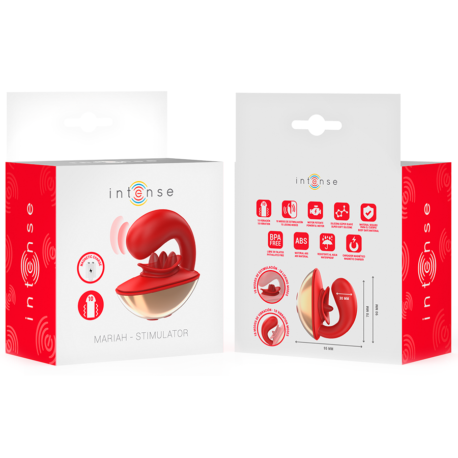 INTENSE - MARIAH VIBRATOR & STIMULATOR IN U-FORM 10 VIBRATIONSROT