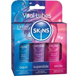 SKINS - VITAL LUBES KIT AQUA, SUPERSLIDE & EXCITE Gleitmittel 3 x 12 ML