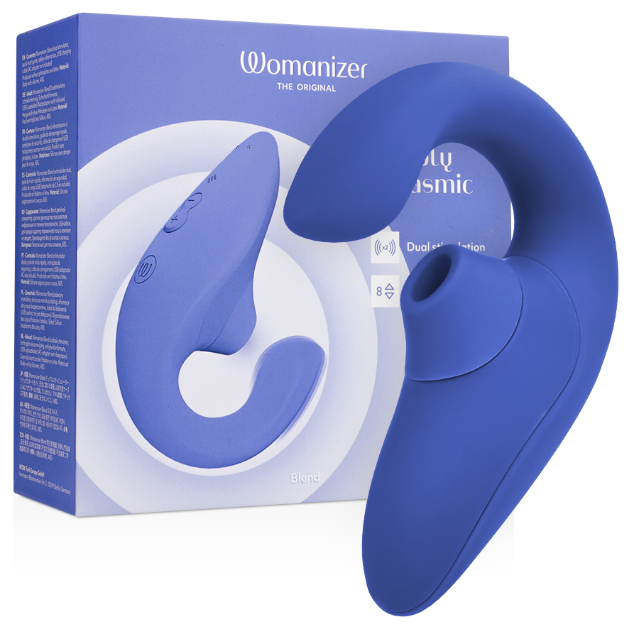 WOMANIZER - BLEND RABBIT VIBRATOR KLITORISSTIMULATOR VIBRANT BLAU