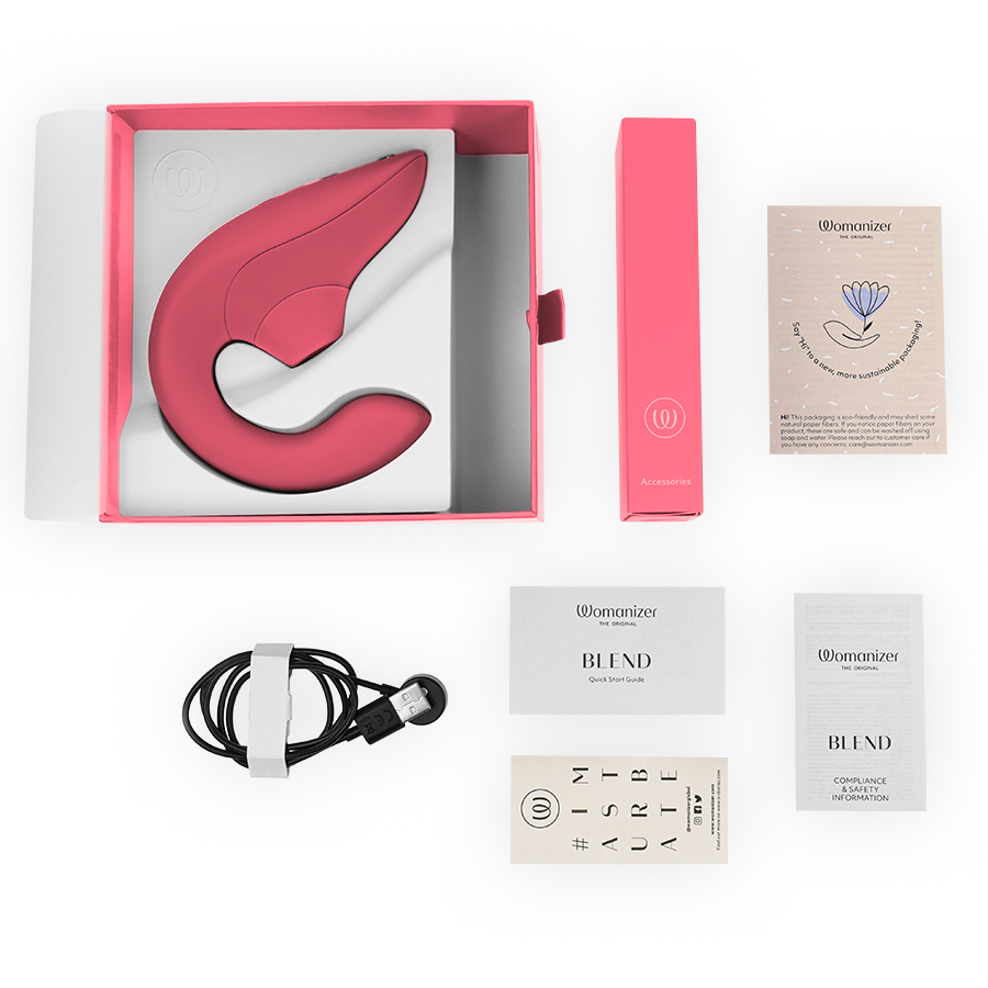 WOMANIZER - BLEND RABBIT VIBRATOR KLITORISSTIMULATOR VIBRANT ROSE