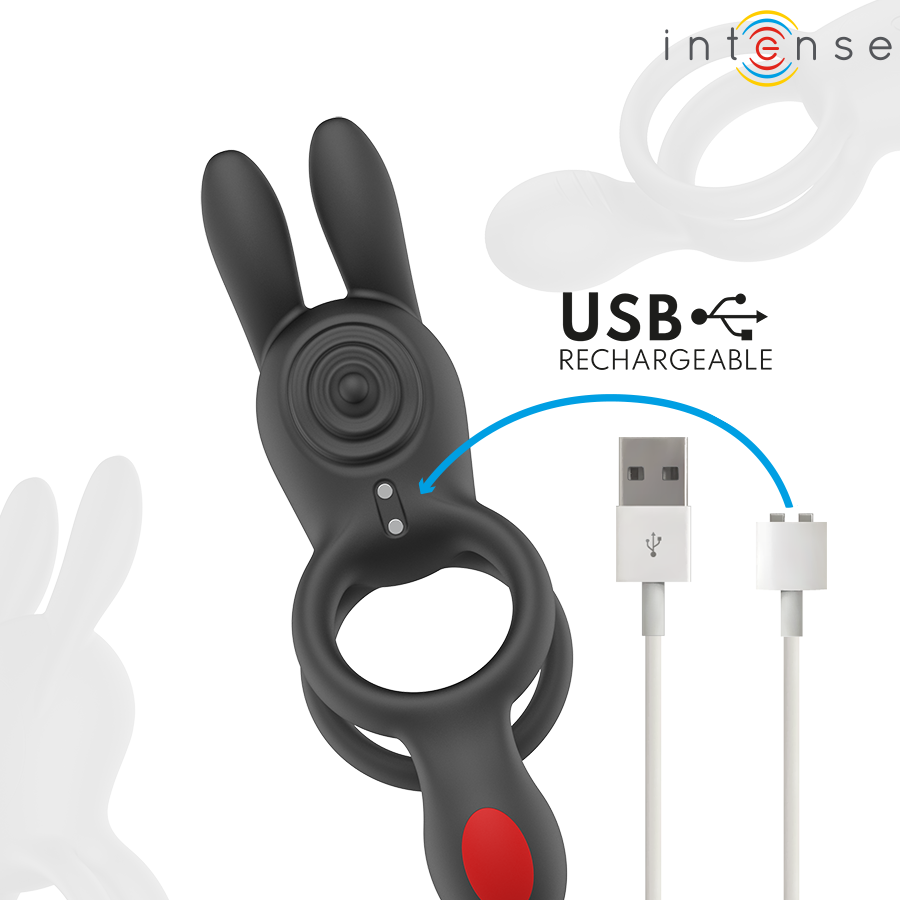 INTENSE - QUINN Doppelt-Vibrationsring mit Fernbedienung
