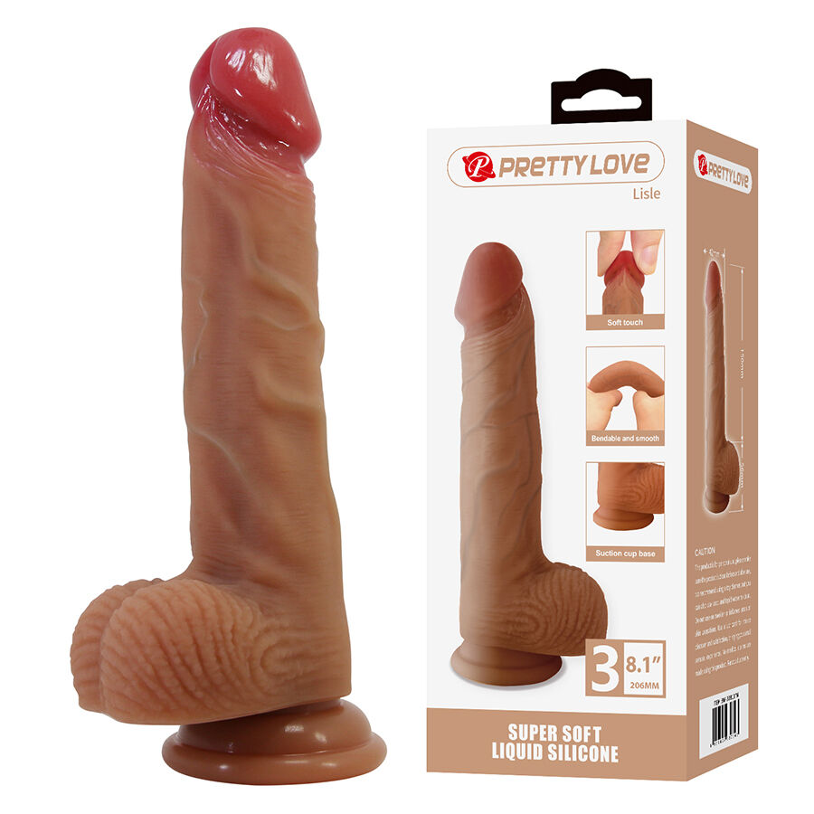 PRETTY LOVE - LISLE realistischer Dildo mit Saugfuß 20,6 cm -Ø- 4,2 cm