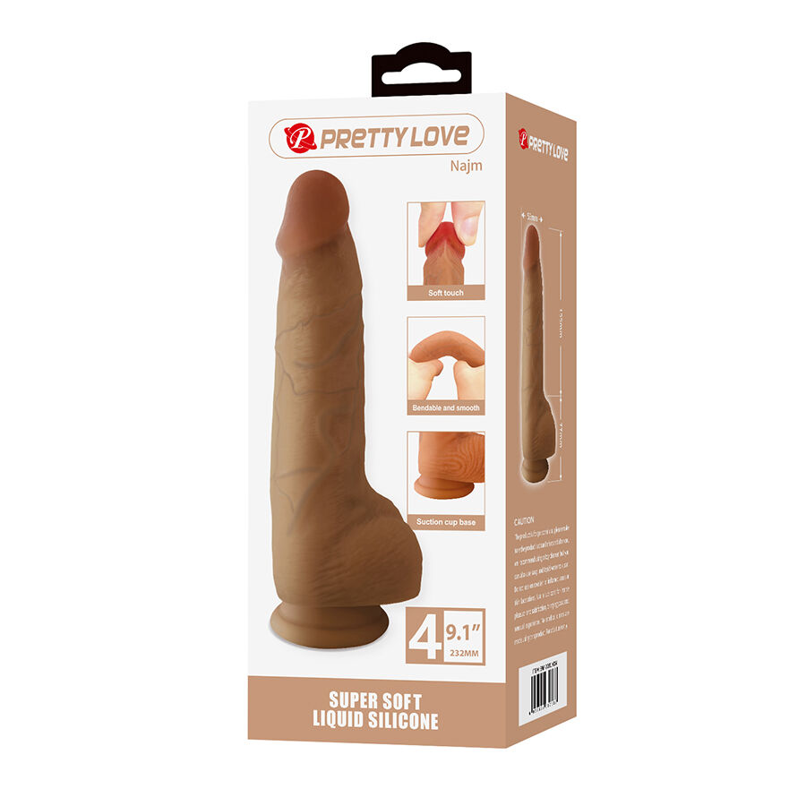 PRETTY LOVE - NAJM realistischer Dildo mit Saugnapf 23,2 cm -Ø- 5,5 cm