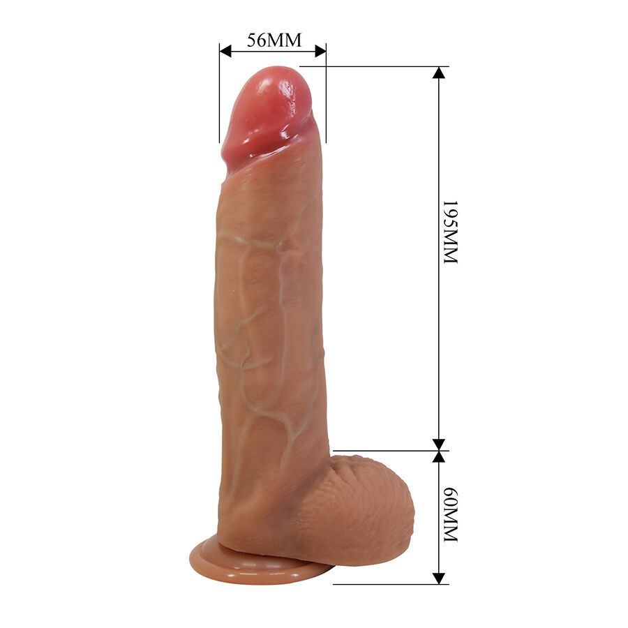 PRETTY LOVE - MENDEL realistischer Dildo mit Saugfuß 25,5 cm -Ø- 5,6 cm