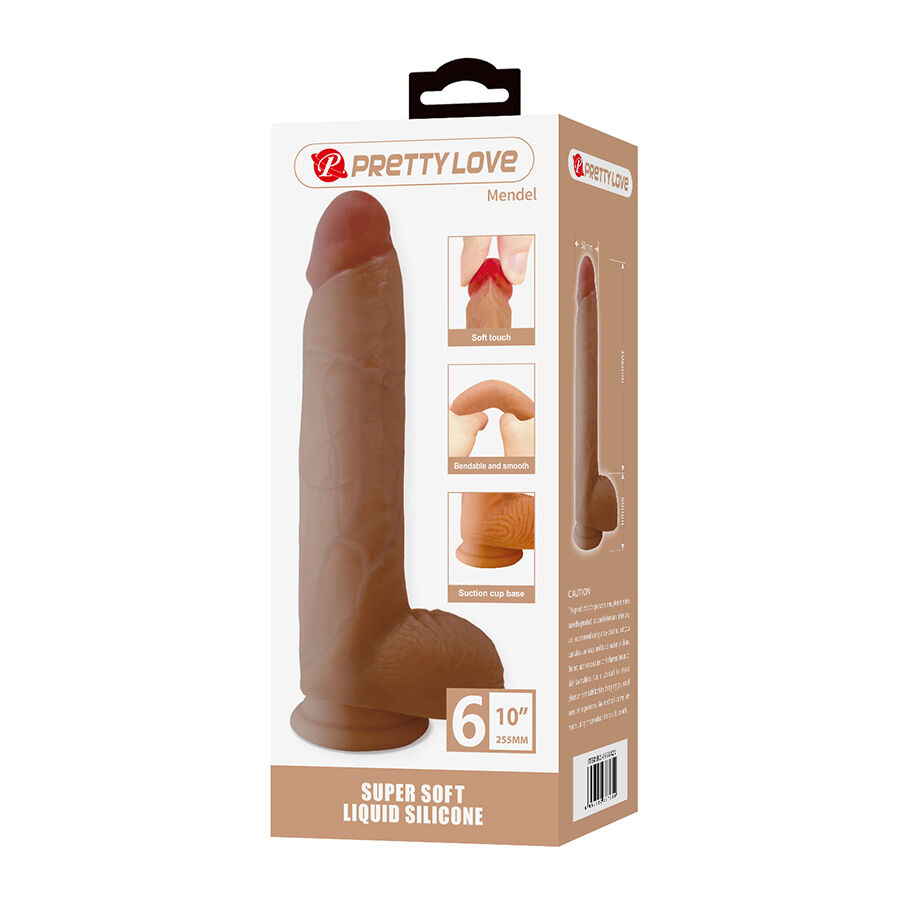 PRETTY LOVE - MENDEL realistischer Dildo mit Saugfuß 25,5 cm -Ø- 5,6 cm