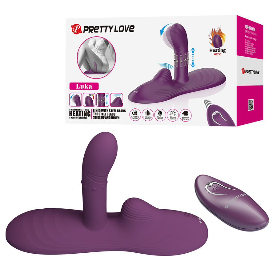 PRETTY LOVE - LUKA Sitzvibrator mit Wärmeeffekt und Fernbedienung
