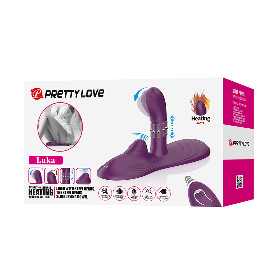 PRETTY LOVE - LUKA Sitzvibrator mit Wärmeeffekt und Fernbedienung
