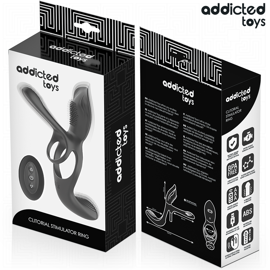 ADDICTED TOYS - Doppelter Penisring mit Klitorisstimulator