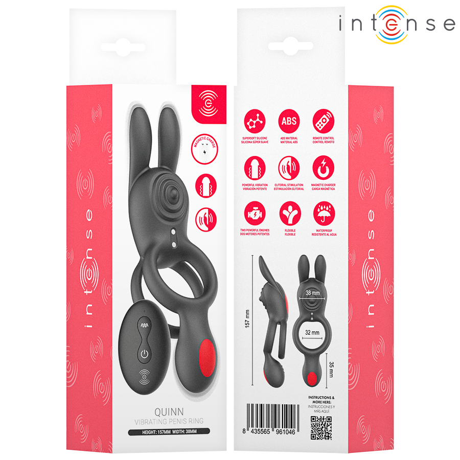 INTENSE - QUINN Doppelt-Vibrationsring mit Fernbedienung