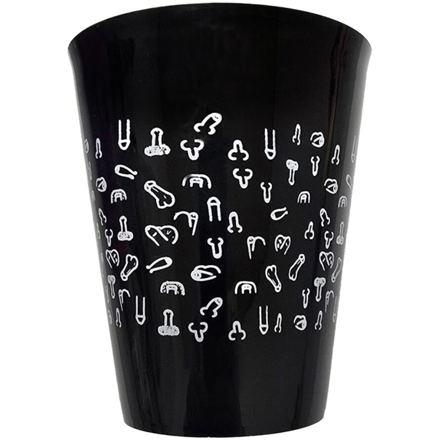 DIABLO PICANTE - Schwarze Tasse 500 ml mit weißen Penissen